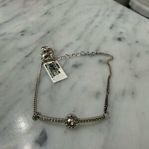 Brighton Crystal Bar Bracelet – Silver Tone – NWT